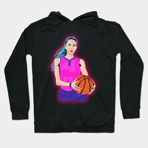 Women's Basketball Hoodie by Womens Art Store